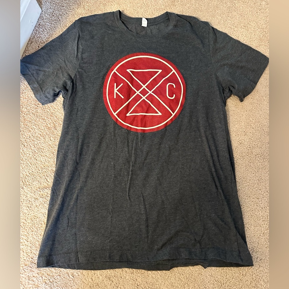 Gray T-Shirt with Red KC Logo